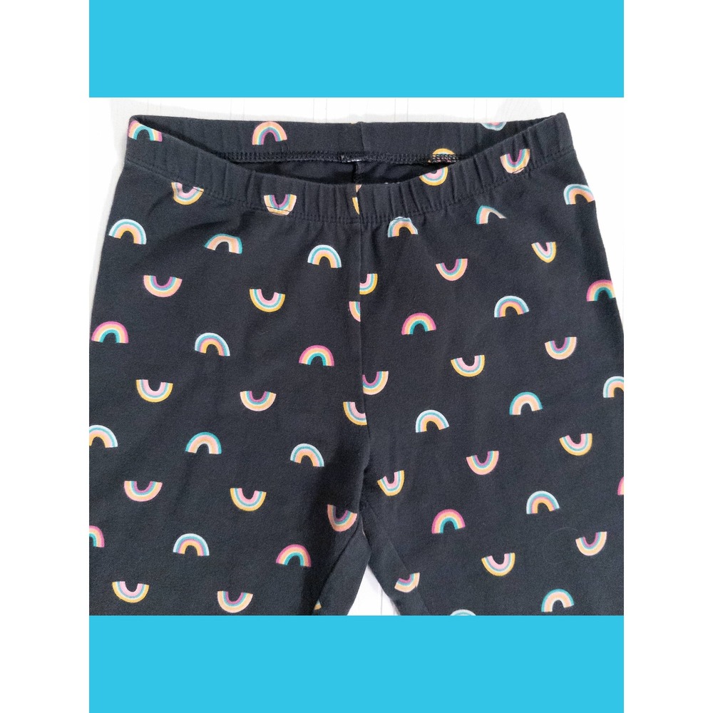 Cat & Jack Rainbow Print Leggings Girls Size L 10/12 Casual Rainbowcore Kidcore - Picture 2 of 3